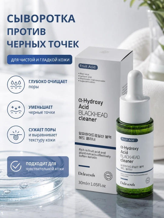 T-zona uchun koreys kislotasi bilan tozalovchi qora nuqtalarni yo'qotish eritmasi, 30 ml