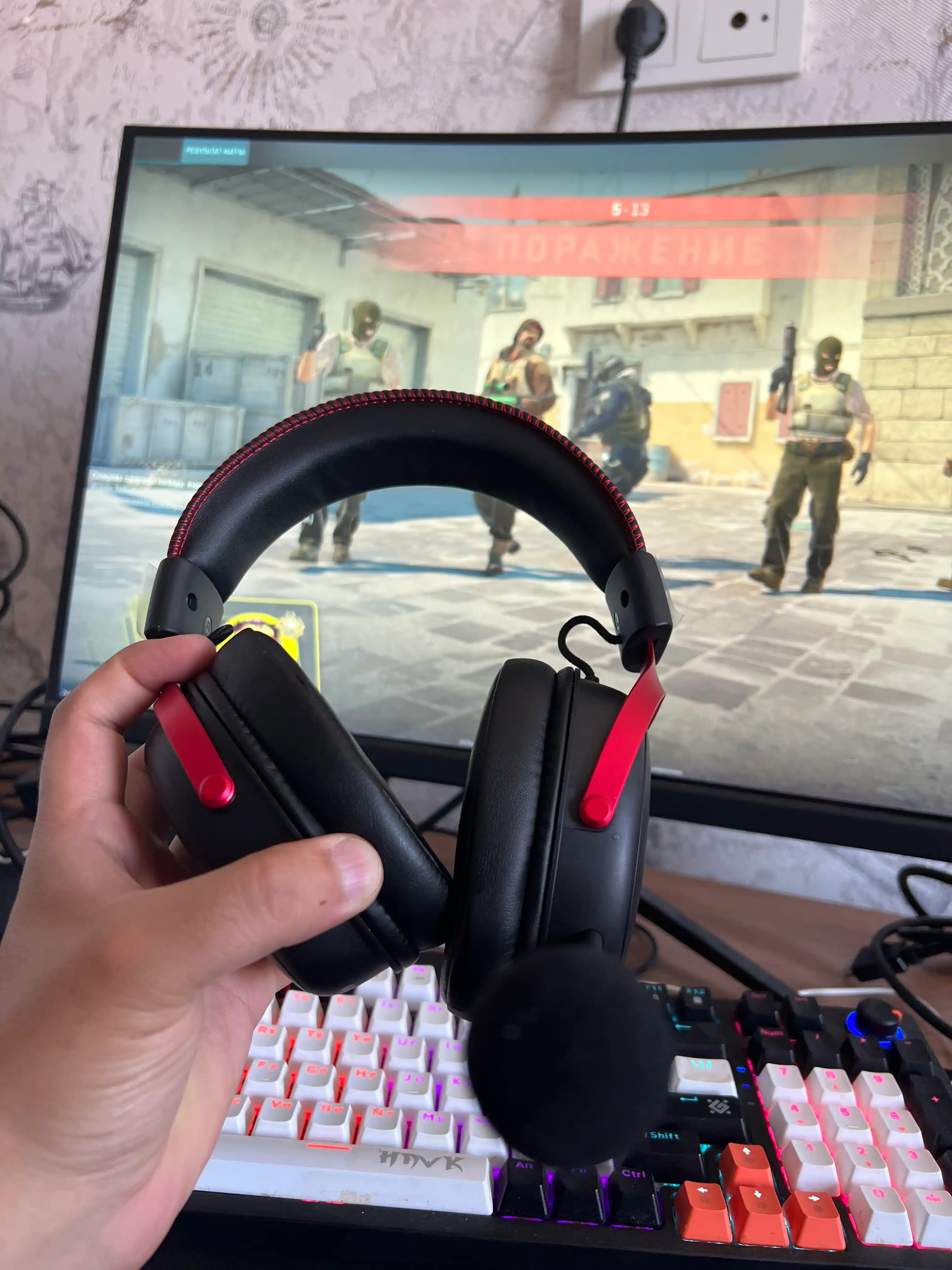 MCHOSE V9 Pro Беспроводные игровые наушники 7.1 Surround AI шумоподавление