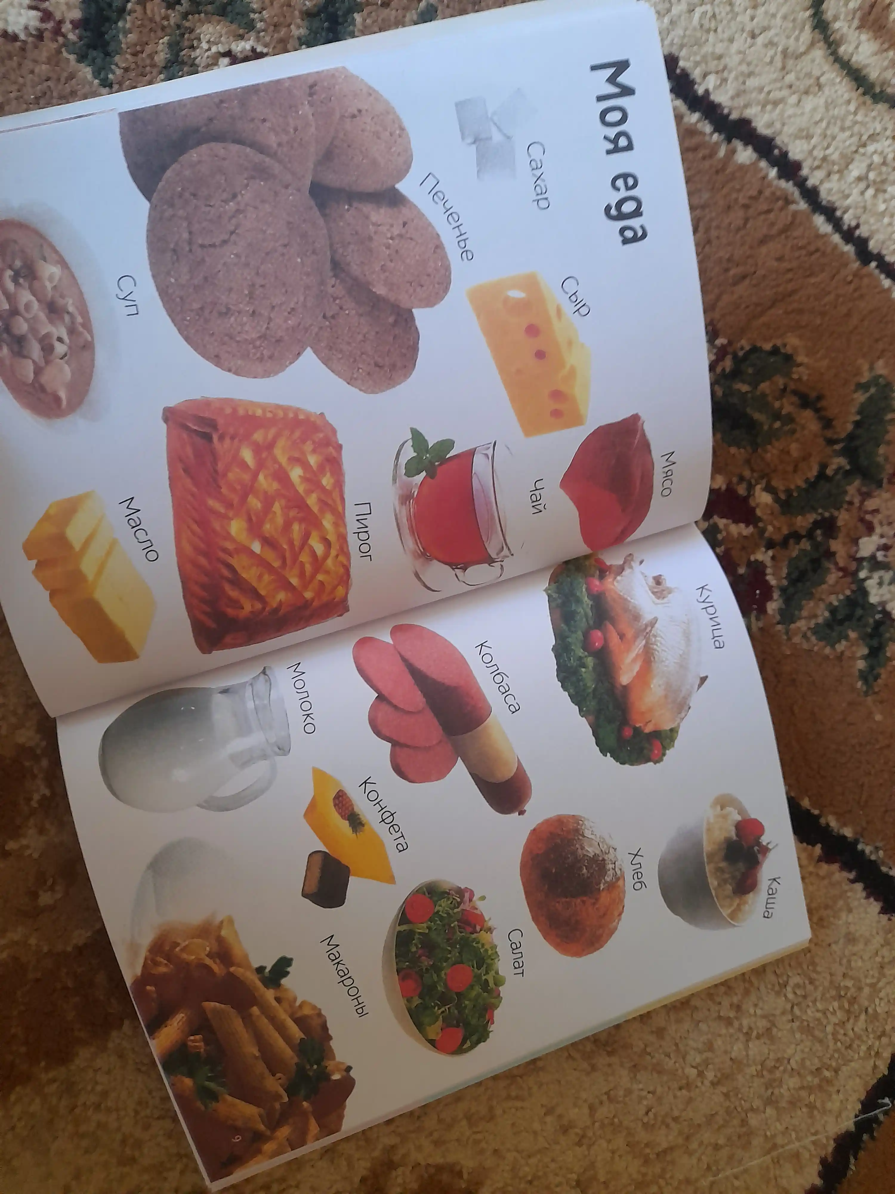 Bolalar uchun rasmali lug'at: Ilk 500 so'z, 80 bet, qattiq muqova, rivojlantiruvchi kitob
