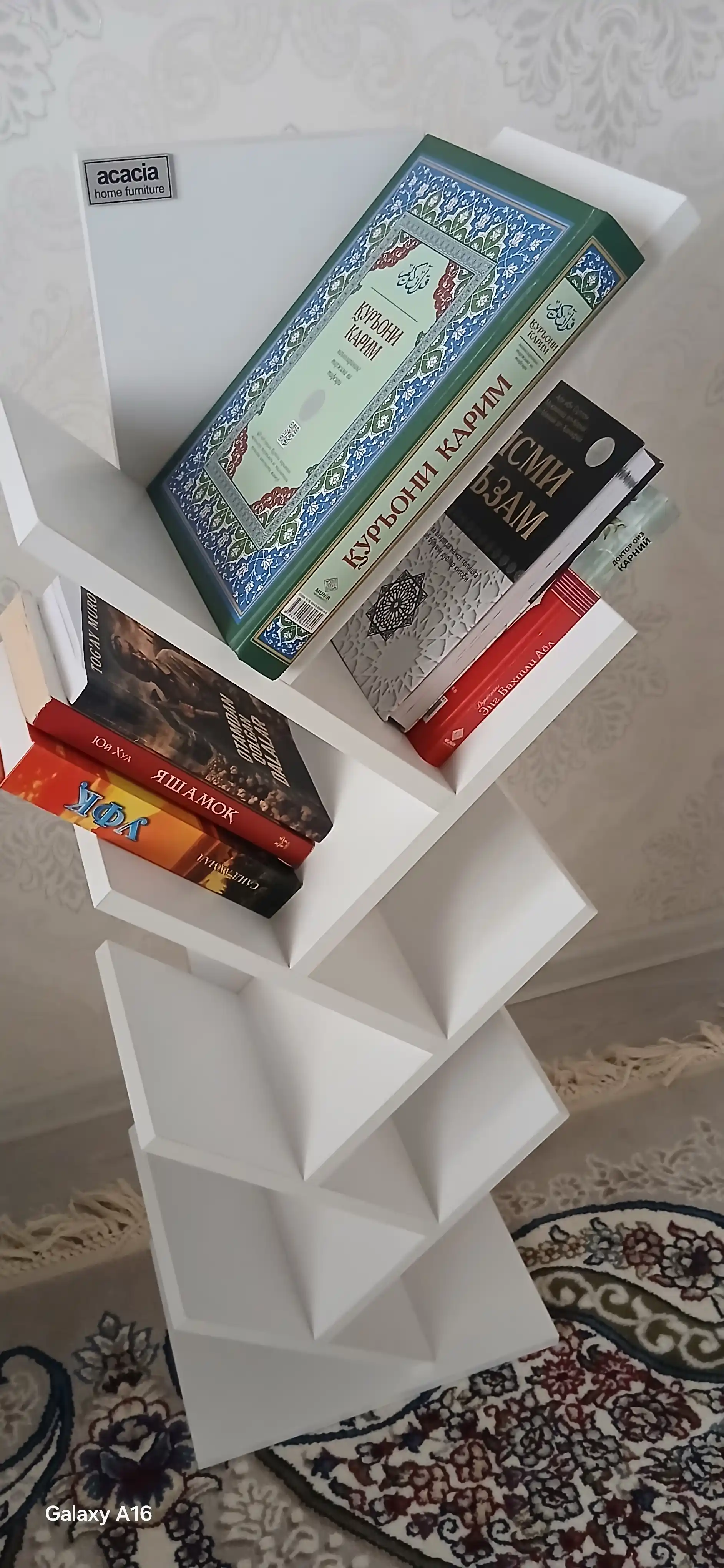 Полка для книг, в форме ёлки, ACACIA, ЛМДФ, 103×35×20 см