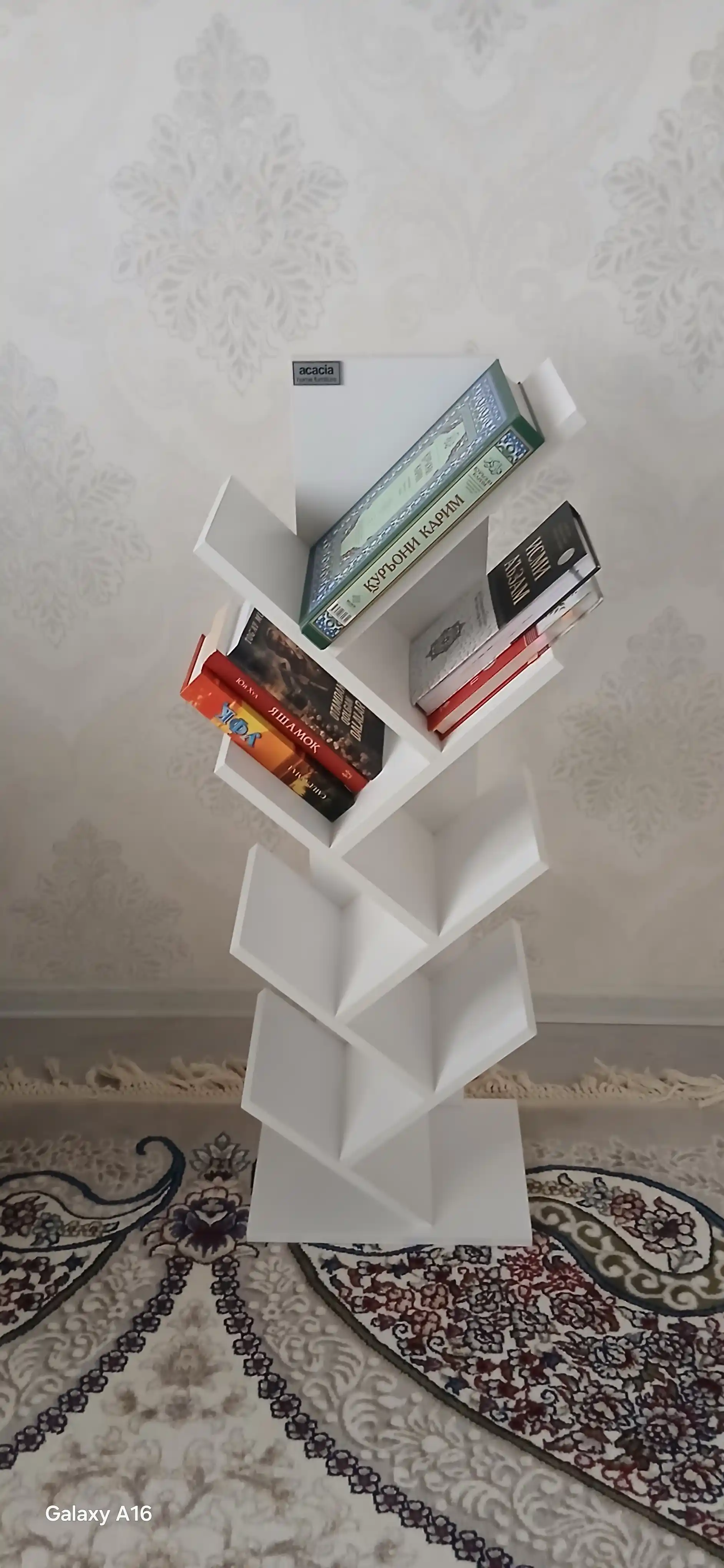 Полка для книг, в форме ёлки, ACACIA, ЛМДФ, 103×35×20 см