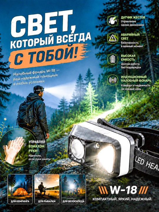 Fonar W-18 Sensorli LED Bosh Chiroq. Fanar .Fonar - 