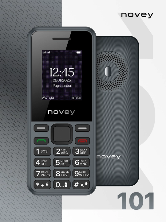 Novey 101 knopkali telefon, kamerasiz, 2 SIM, 5 rang