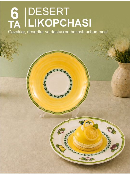 44 talik chinni idishlar to plami, sovgalar toplami, chinni nabor