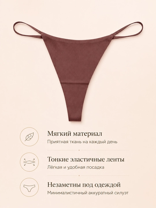Женские минималистичные стринги, мягкие трусики, нижнее белье, 3 цвета
