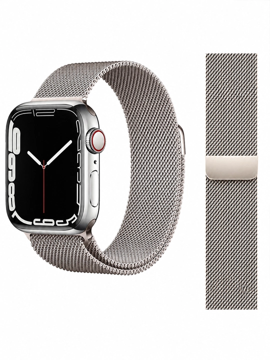 Apple Watch iWatch uchun magnitli zanglamas po'lat Milanese tasma 38–49 mm (faqat tasma)