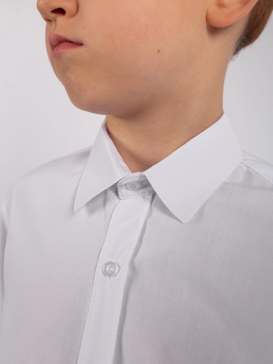 Рубашка для мальчика Slim Fit с длинным рукавом, школьная форма, 7-14 лет