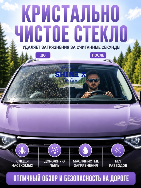 Avtomashina oynalarini yuvish uchun yozgi suyuqlik 1Lx8 dona