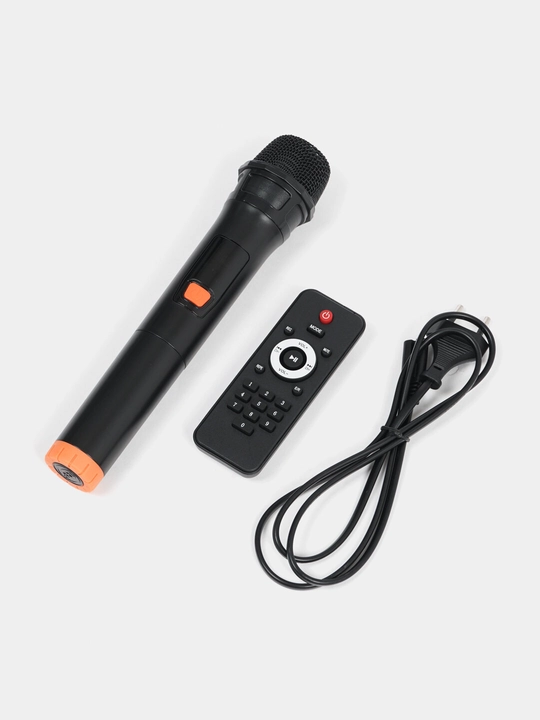 Bluetooth колонка с микрофоном, беспроводная колонка, микрофон караоке, бас