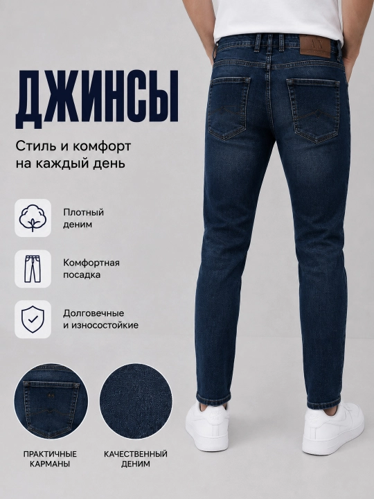 Зауженные мужские джинсы