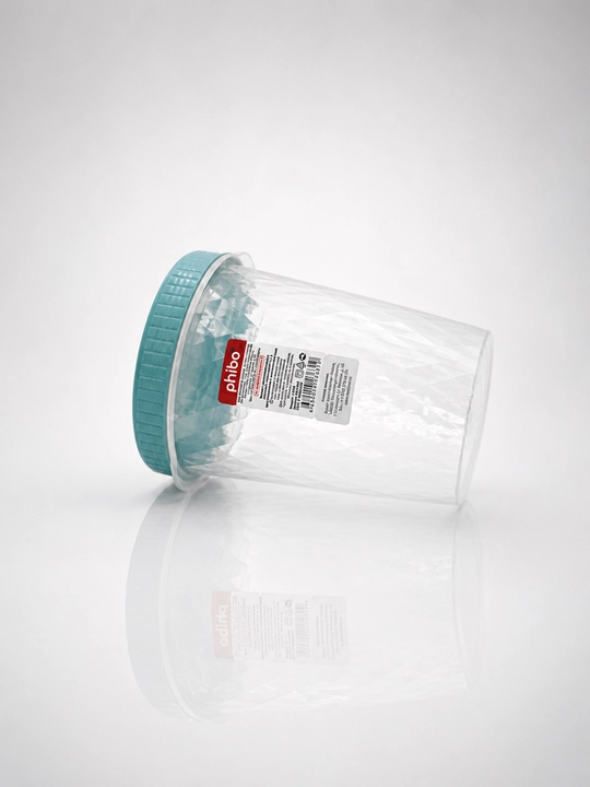 Turli o'lchamdagi burama qopqoqli plastik bankalar, konteynerlar