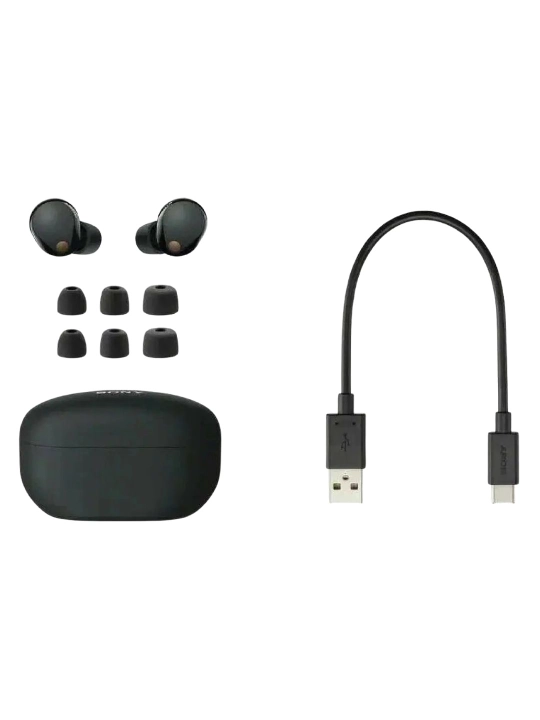 Sony WF-1000XM5 simsiz naushnik ANC, Hi-Res, Bluetooth va zaryad keysi