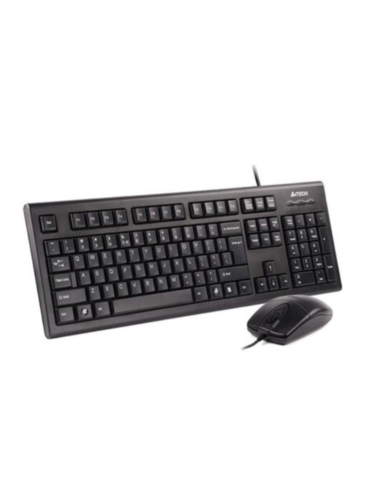 A4Tech KR-8520D USB klaviatura va sichqoncha to‘plami, multimedia tugmali optik sichqoncha
