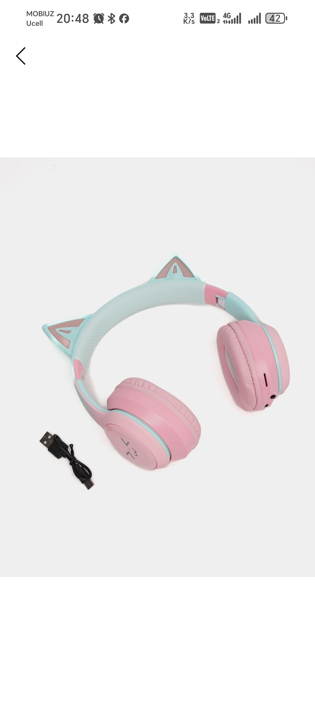Simsiz quloqchinlar "Cat Ear" Bluetooth 5.1, qizlar va bolalar uchun mikrofonli quloqchin