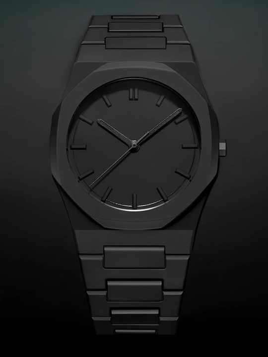 Aura Shadow Black - erkaklar soati, minimalizm uslubida