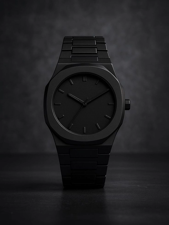 Aura Shadow Black - erkaklar soati, minimalizm uslubida - 