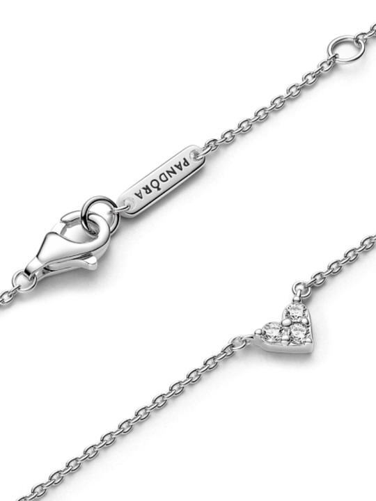 Колье Timeless «Сердце с тремя камнями», серебро 925, арт. 393014C01