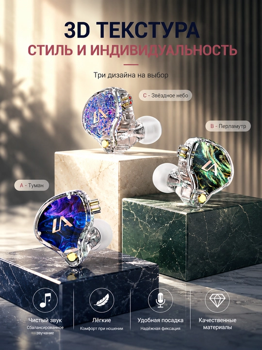 Проводные внутриканальные Hi-Fi наушники IEM, 3,5 мм, глубокий бас, с микрофоном, для игр