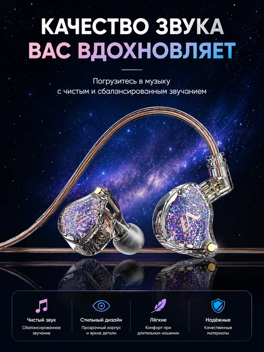 Проводные внутриканальные Hi-Fi наушники IEM, 3,5 мм, глубокий бас, с микрофоном, для игр