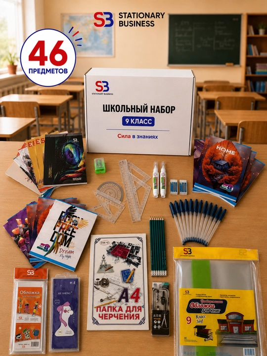 Универсальные школьные наборы SB, 1–11 класс, полная линейка - 
