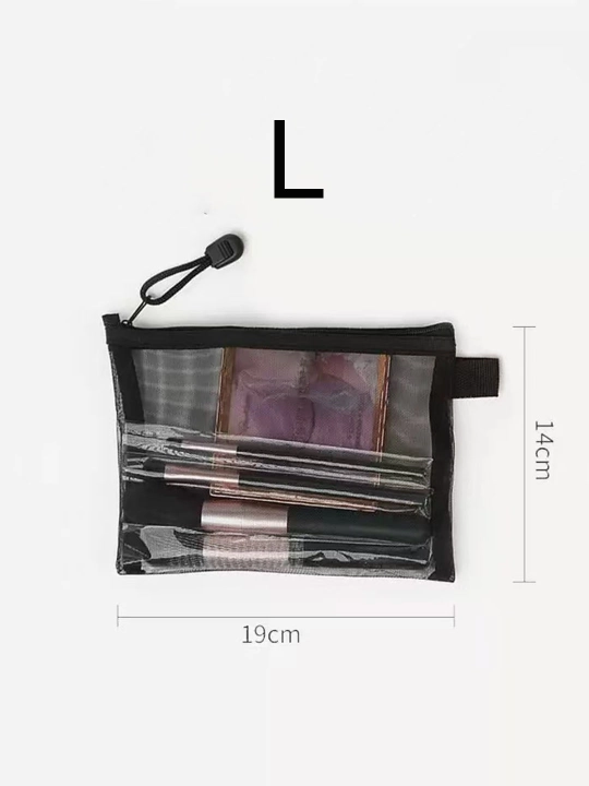 Kosmetika uchun organayzer sumkalar to'plami, sayohatbop to'rli sumka (4 tasi 1 da)