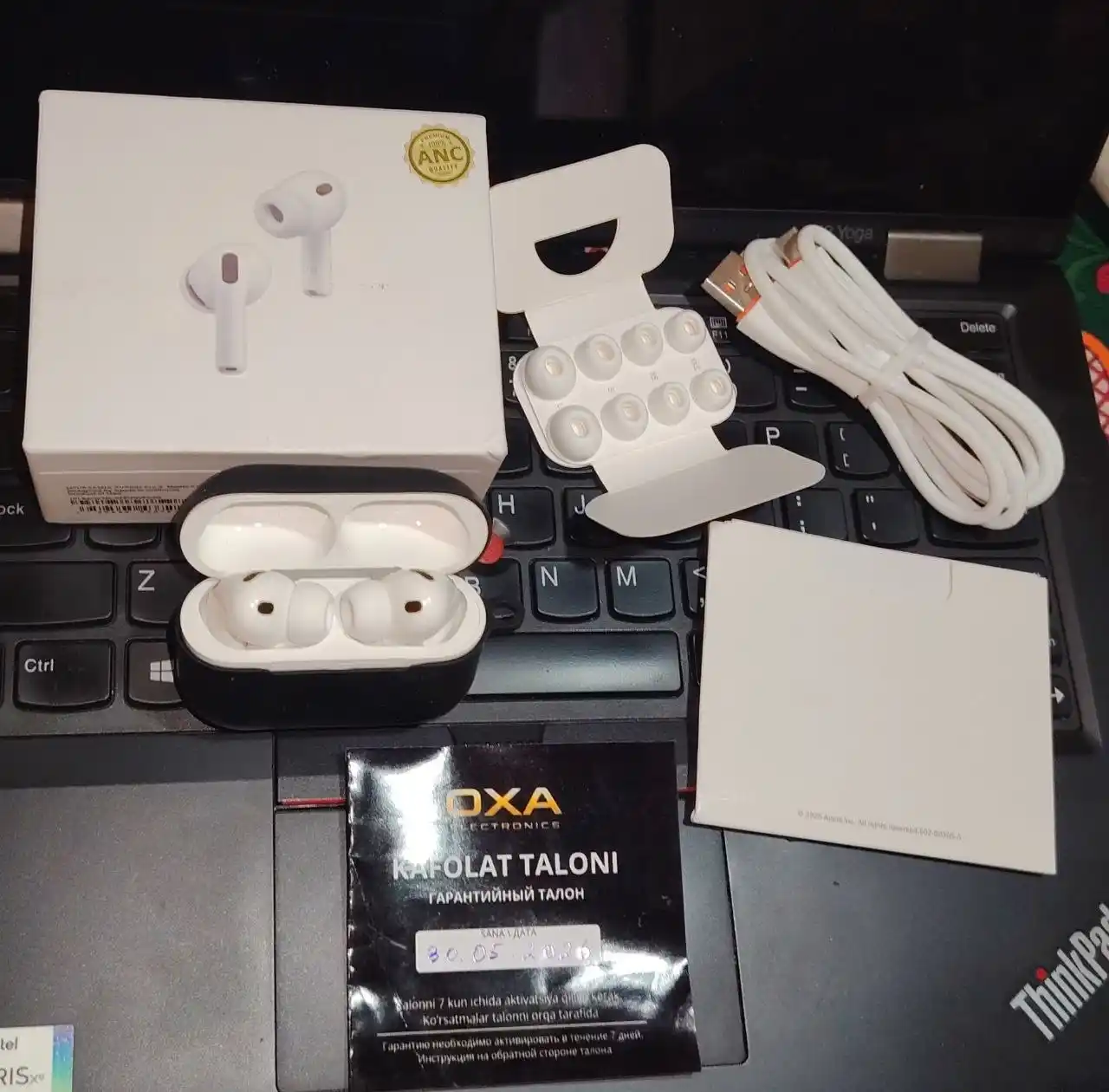 Pods Pro 3 simsiz quloqchinlari, Android va iPhone uchun Bluetooth sensorli quloqchinlar