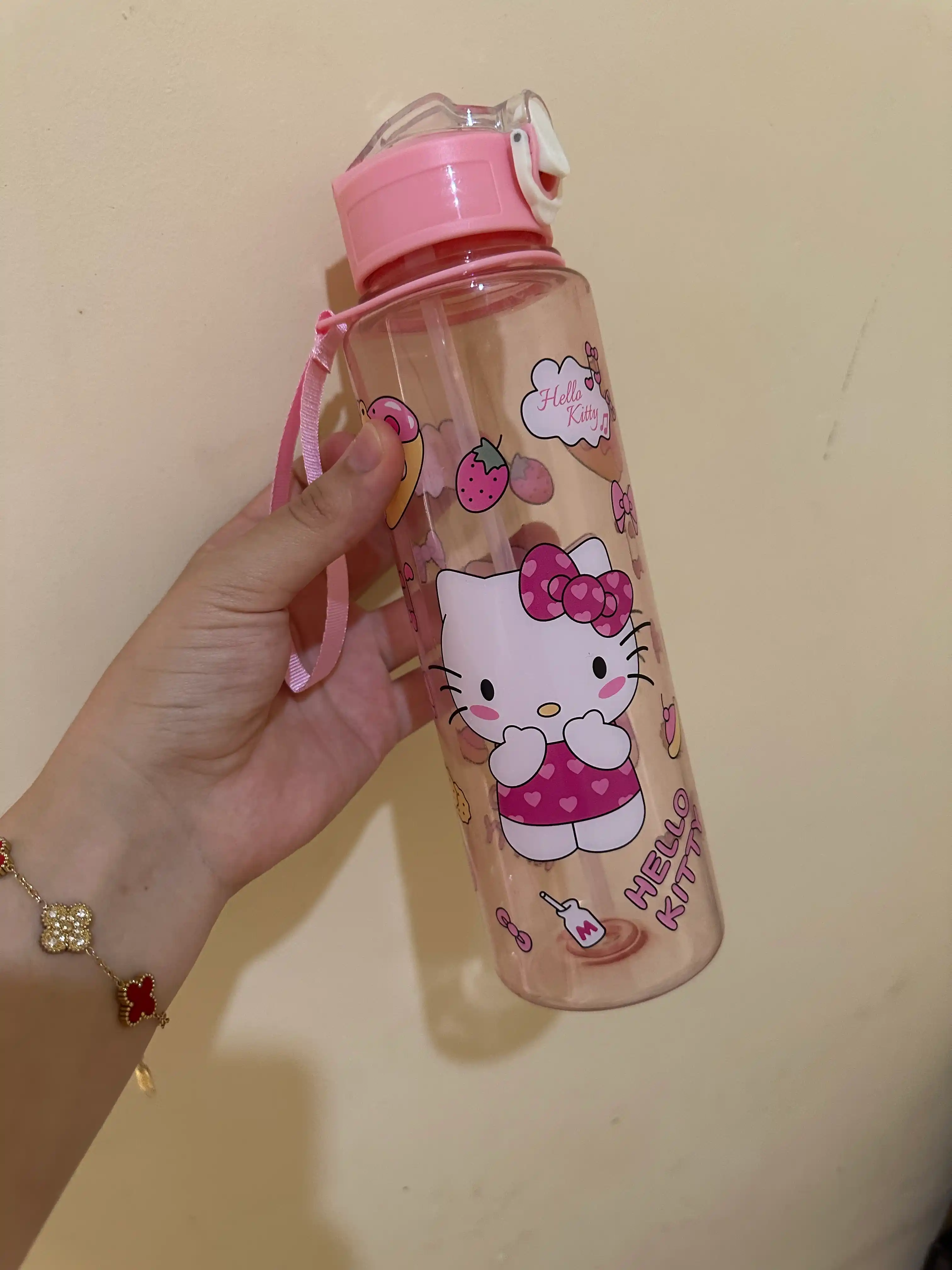 Детская бутылка для воды с трубочкой, спортивная бутылка для прогулок и школы, 600 мл.