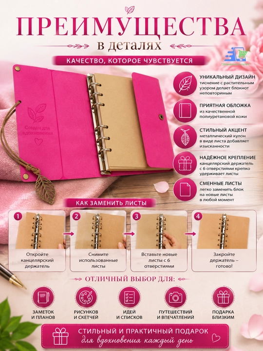 Sketching uchun ijodiy bloknot ijodiy odamlar uchun uslub va funksionallik!
