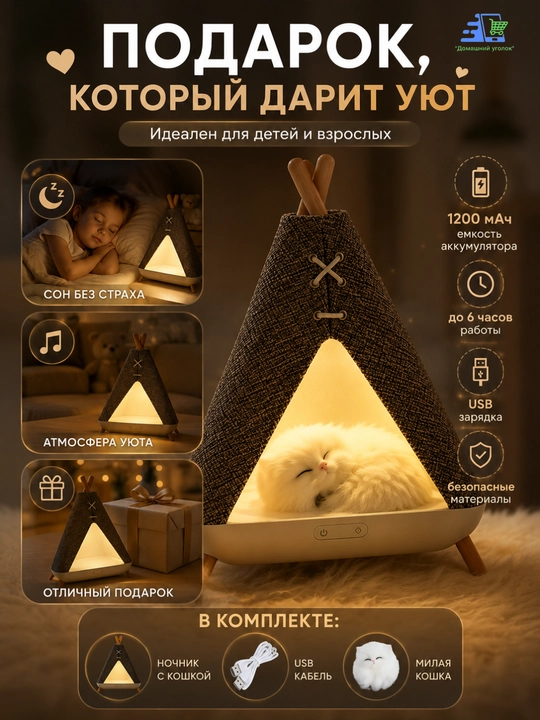 Лампа динамик Lighthouse, детский успокаивающий ночник