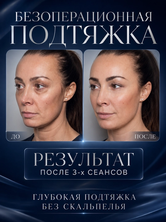 Массажер для лица ультразвуковой, радиочастотный, EMS