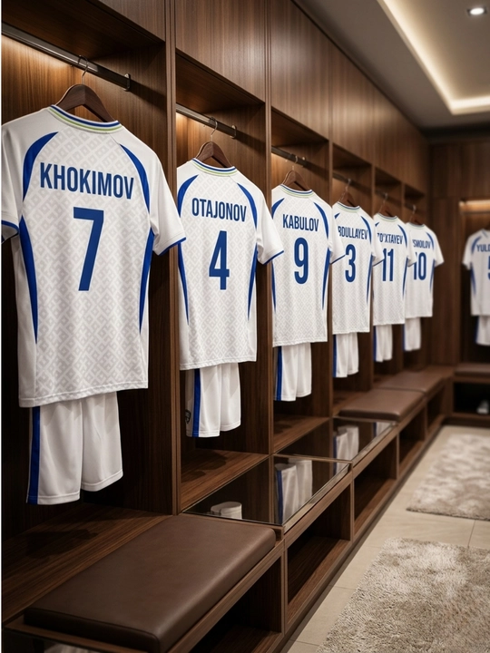 Футбольная форма сборной Узбекистана 2026 (UFA) – комплект футболка и шорты
