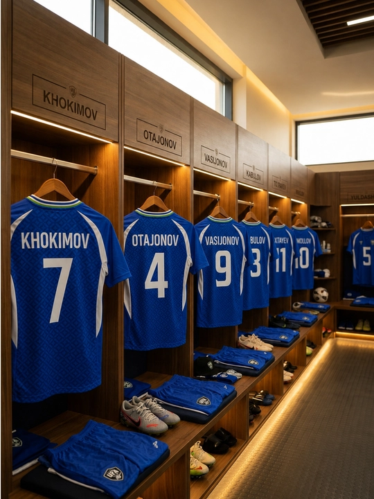 Футбольная форма сборной Узбекистана 2026 (UFA) – комплект футболка и шорты