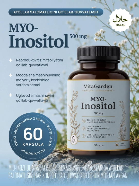 VitaGarden MYO-Inozitol 500 mg, 60 kapsula