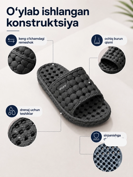 Massajli tapichka erkaklar, erkaklar tapochkasi, slansi erkaklar uchun
