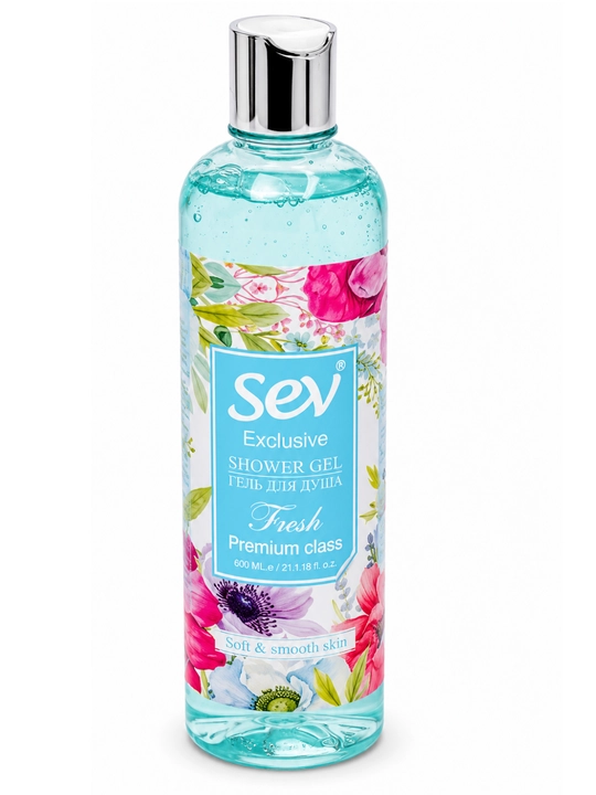 Гель для душа SEV Exclusive Mild, 600 мл, мягкое очищение, для ежедневного использования