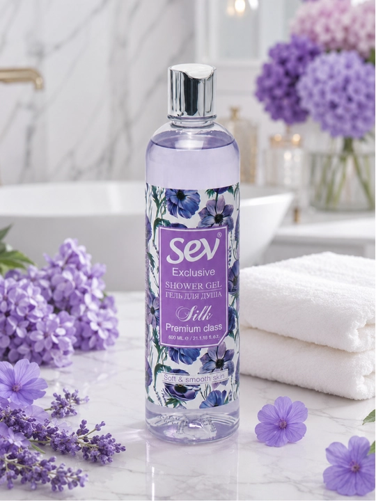 Гель для душа SEV Exclusive Mild, 600 мл, мягкое очищение, для ежедневного использования