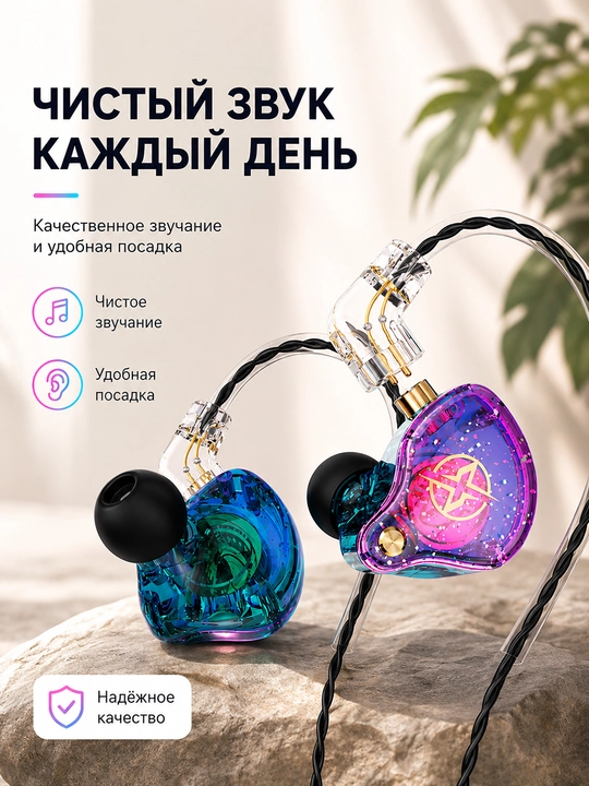Simli vakuumli Hi-Fi quloqchinlar, mikrofonli, Type-C, 3,5 mm, telefon va kompyuter uchun