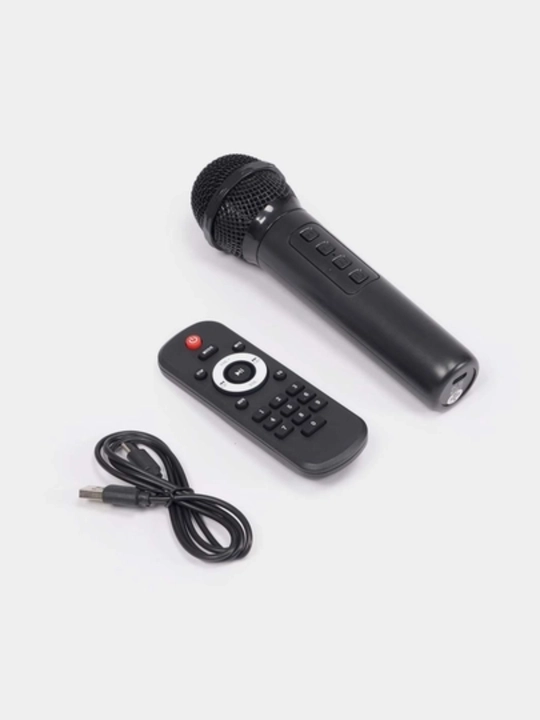 Ko‘p funksiyali Bluetooth karaoke kolonkasi RGB LED, simsiz mikrofon va pult bilan