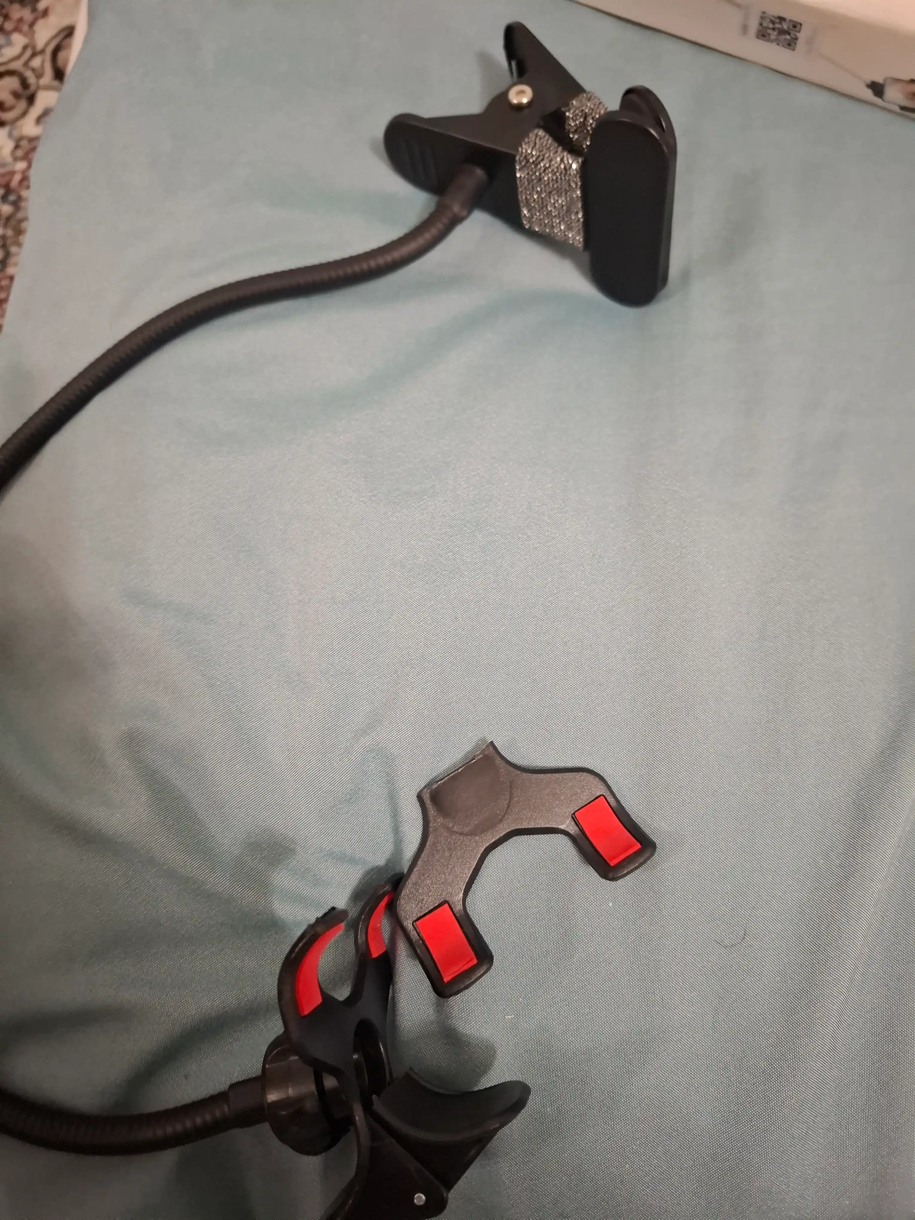 Prujinali metall, plastik telefon uchun 360 darajali qisqichli tutqich, 50 sm