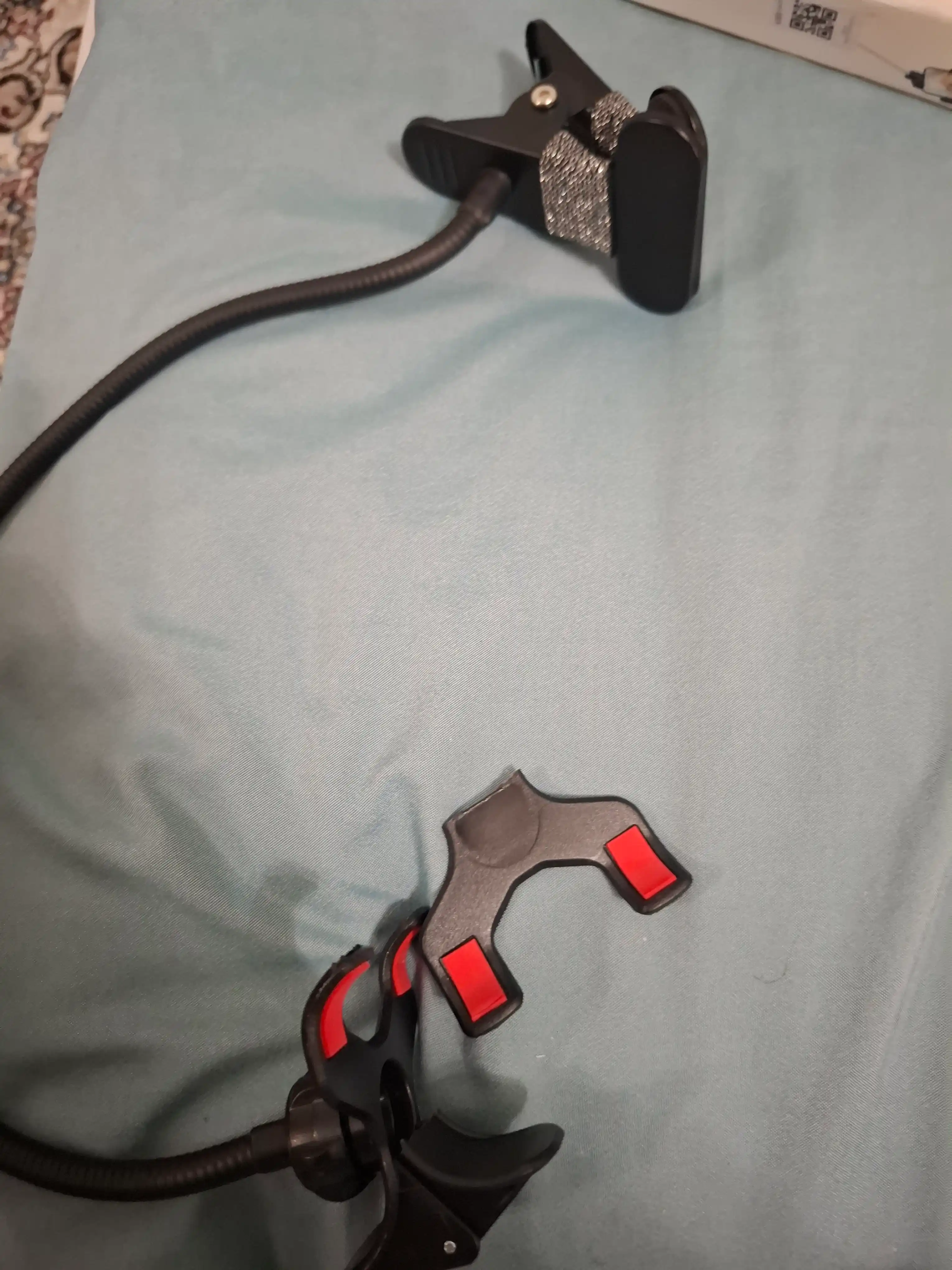Prujinali metall, plastik telefon uchun 360 darajali qisqichli tutqich, 50 sm
