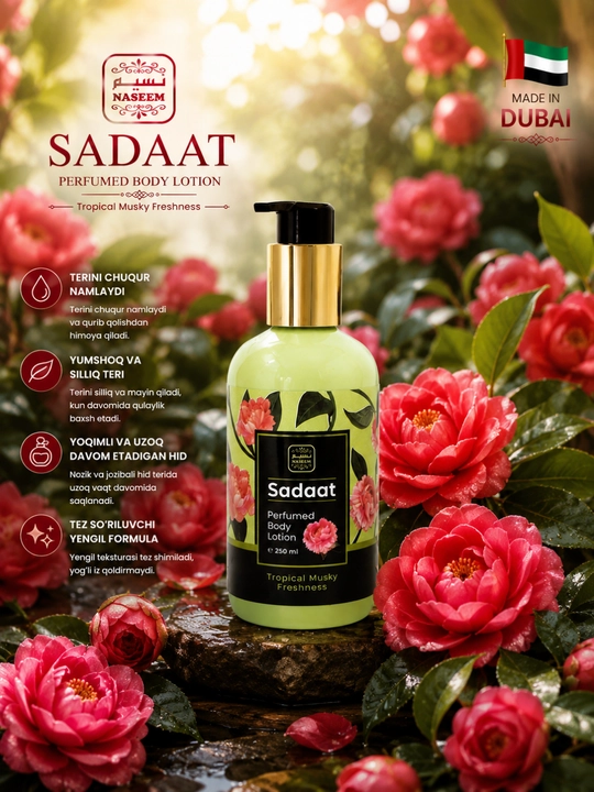 NASEEM Perfumed Body Lotion 250 мл, Парфюмированный лосьон для тела, Dubai