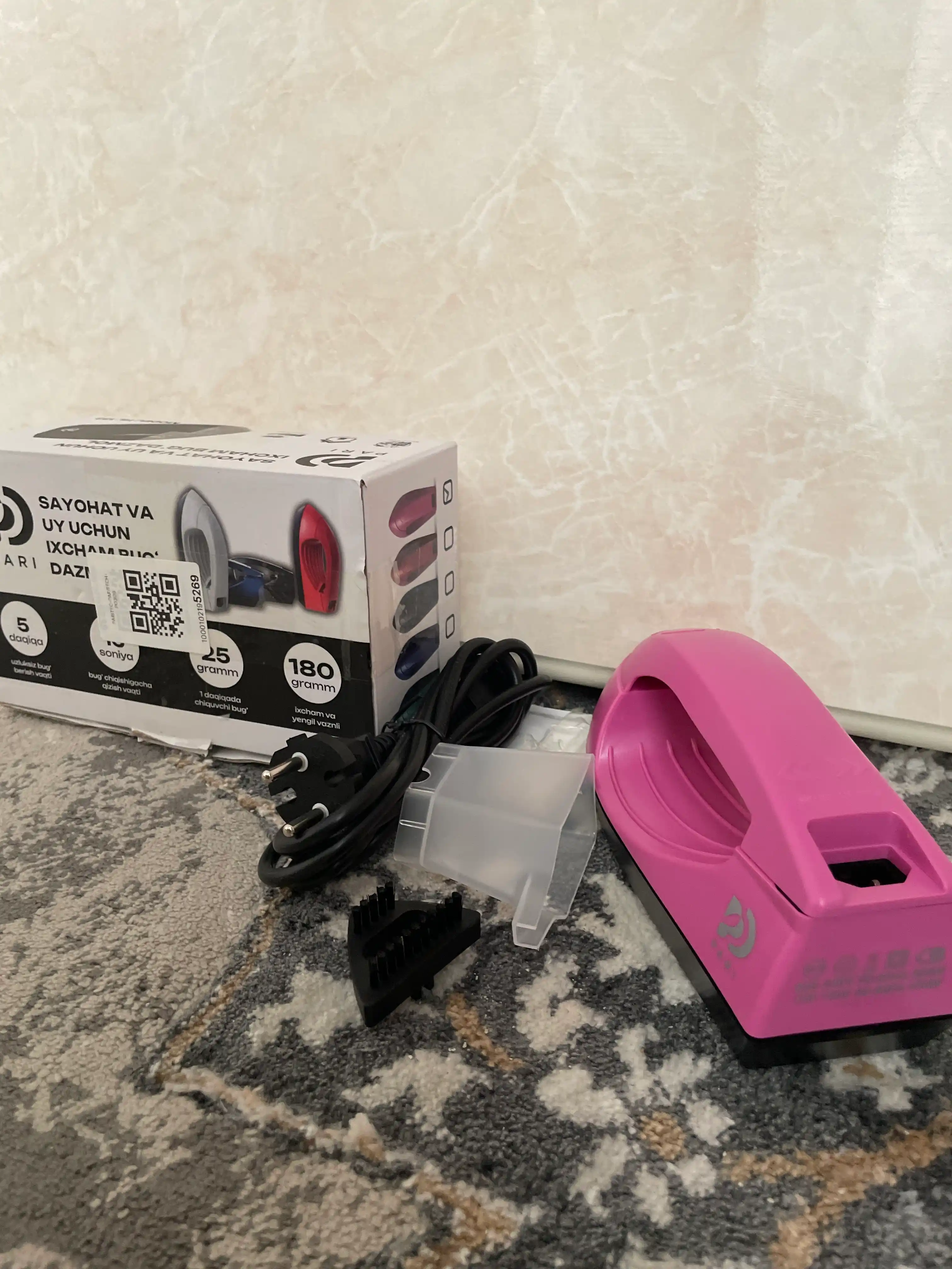 PARI bug‘li dazmol kiyim uchun, portativ model HL-133, 850 W