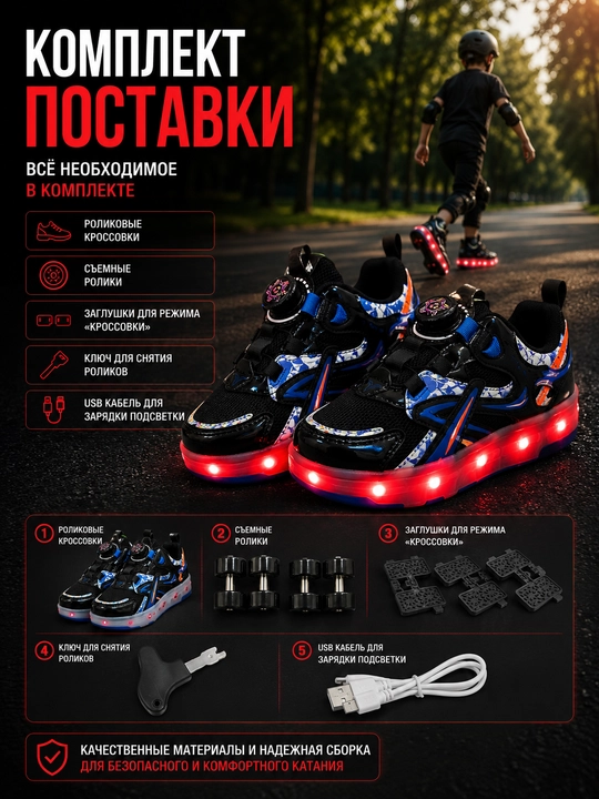 Роликовые кроссовки, детские, кроссовки с роликами, обувь с роликами