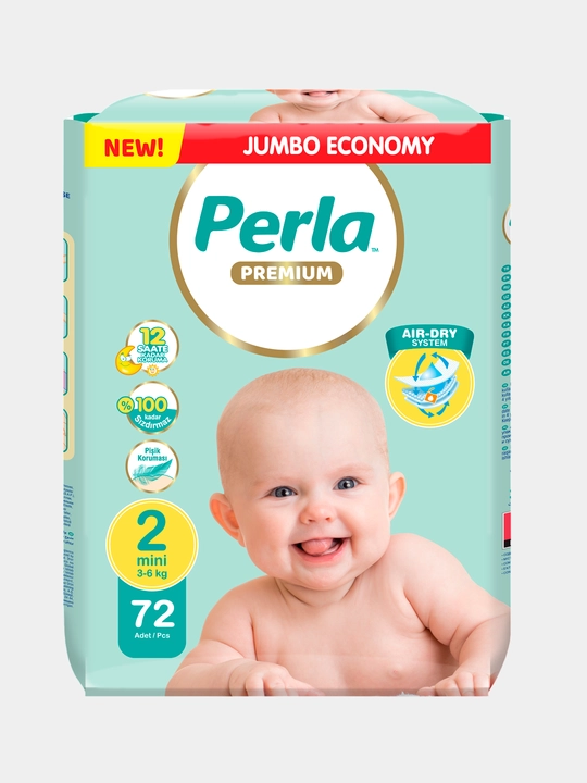 Подгузники Perla Premium Jumbo №2 mini 72 шт - 