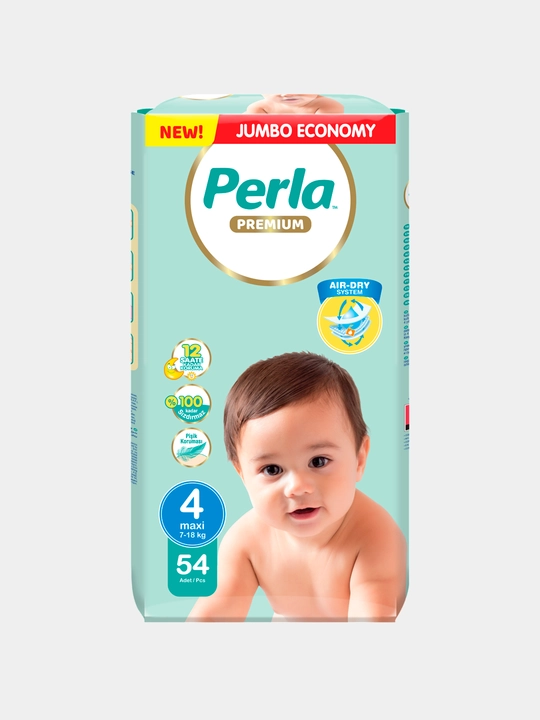 Подгузники Perla Premium №4, 7-18 кг, 54 шт - 