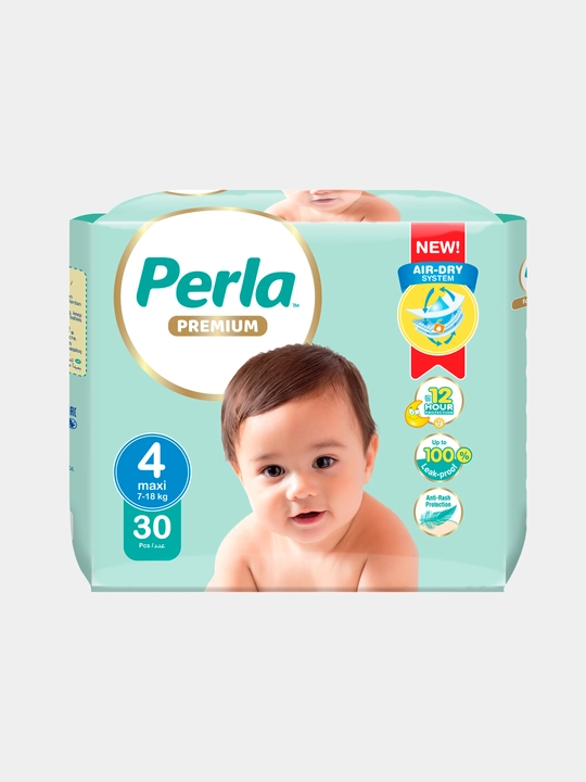 Детские подгузники twin pack Perla 4 maxi 7-18 кг, 30 шт - 