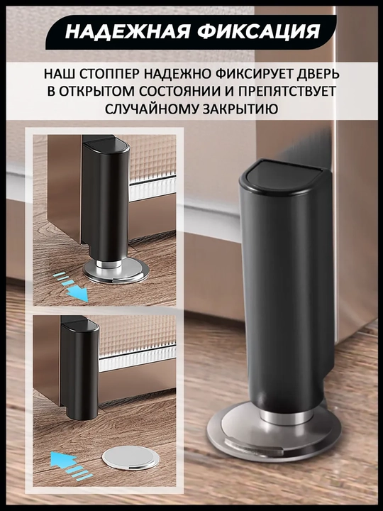 Eshik uchun magnitli pol tayanchi, parmalashsiz, zarbadan kuchli himoya