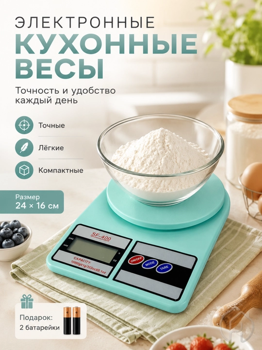 Электронные кухонные весы, кулинарные, аккумуляторы в комплекте,до 10 кг, измеряет Xp-42-8 - 