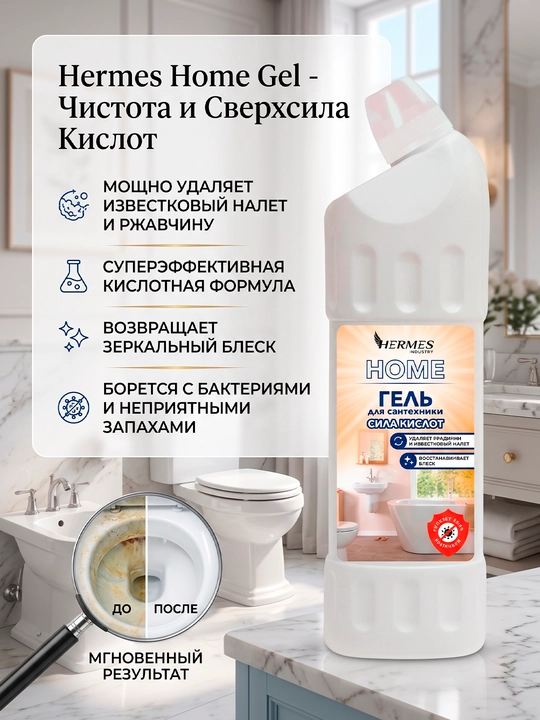 VH0020225 Hermes Industry HOME: Гель для сантехники "Сила кислот" 750 мл - 