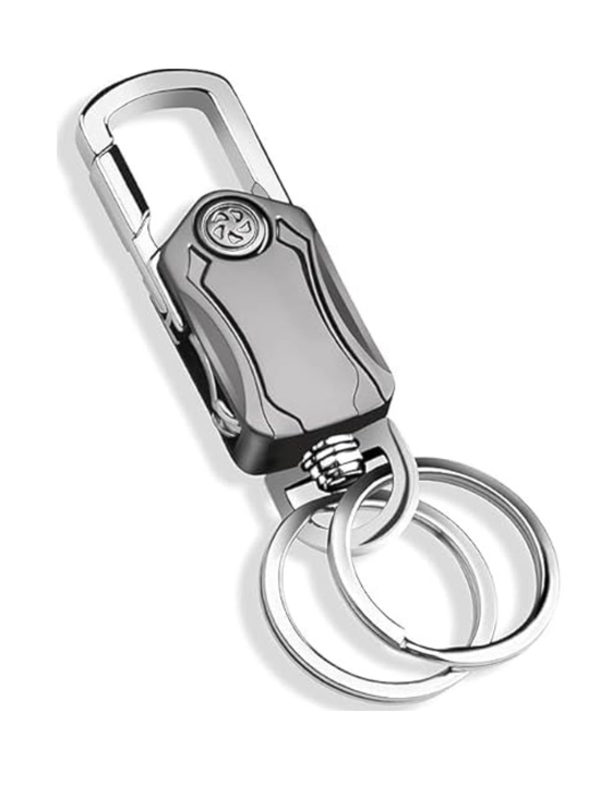 360° Spinner kalit brelogi – podshipnikli metall spinner, jim aylanuvchi kalit ilgich